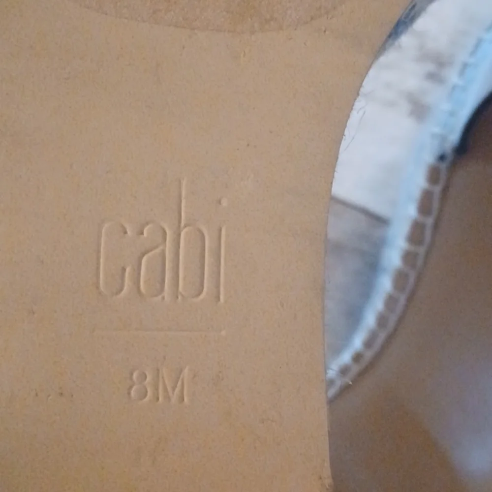 Cabi wedgewhite denim  Espadrilles. Size 8. Great for travel!